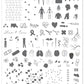 Coffee, Scrubs, Rubber Gloves! (CjSLC-53) Steel Stamping Plate 14 x 9 Clear Jelly Stamper 