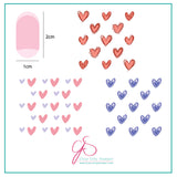 Super Cute Hearts (CjS V-02) - Steel Stamping Plate 6x6 Clear Jelly Stamper Plate 