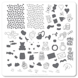 Sweets & Treats (CjSV-23) Steel Stamping Plate 8 x 8 Clear Jelly Stamper 