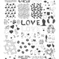 My Heart (CjSV-26) Steel Stamping Plate 14 x 9 Clear Jelly Stamper 