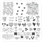 layered-nail-art-stamping-plate-showing-designs-of-hearts-flowers-lips-and-words-for-nail-art