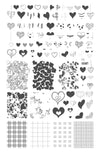 Millions of Hearts (CjSV-30) Steel Nail Art Stamping Plate