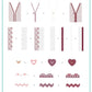 layered-nail-art-stamping-plate-how-to-card-with-colorful-designs-of-lace-leather-hearts-and-flowers