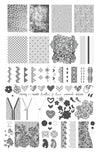 Leather & Lace (CjSV-39) Steel Nail Art Stamping Plate