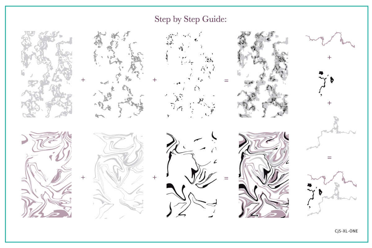 layered-nail-art-stamping-plate-how-to-card-with-colorful-designs-of-full-coverage-marble-patterns