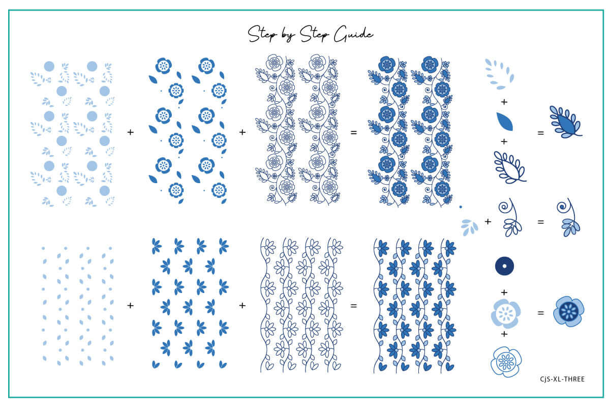 layered-nail-art-stamping-plate-how-to-card-with-colour-designs-of-floral-patterns-mosaic-and-shapes
