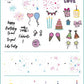 Party time! (CJS H-34) Steel Stamping Plate 14 x 9 Clear Jelly Stamper 