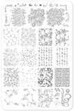 For the Love of Swirls (CjSLC-66) Steel Stamping Plate 14 x 9 Clear Jelly Stamper 