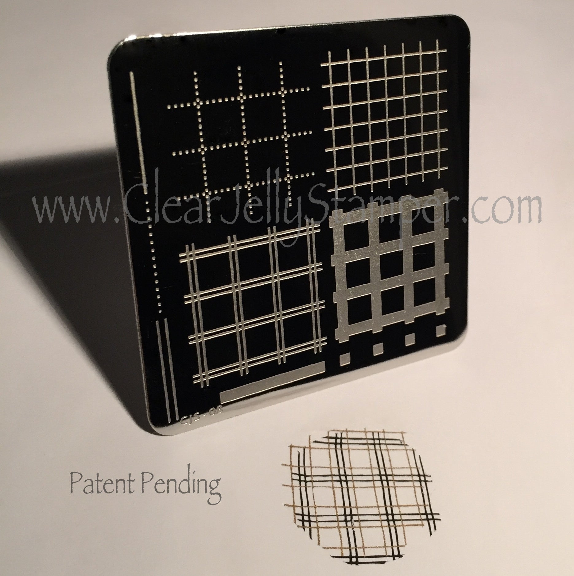 Perfectly Plaid (CjS-08) - Steel Nail Art Stamping Plate 6x6 Clear Jelly Stamper 