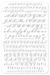 Alphabet Script (CjS-41) - Steel Nail Art Stamping Plate 14 x 9 Clear Jelly Stamper 