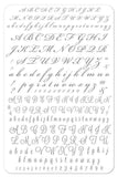 Alphabet Script (CjS-41) - Steel Nail Art Stamping Plate 14 x 9 Clear Jelly Stamper 
