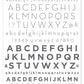 Alphabet Modern (CjS-42) - Steel Nail Art Stamping Plate 14 x 9 Clear Jelly Stamper 