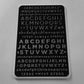 Alphabet Modern (CjS-42) - Steel Nail Art Stamping Plate 14 x 9 Clear Jelly Stamper 