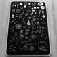 Happy New Year CjSH-03 - Steel Stamping Plate 14 x 9 Clear Jelly Stamper 