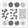 Oopsie Daisy! (CjS-66) Steel Nail Art Stamping Plate 6x6 Clear Jelly Stamper 