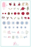 Merry Christmas My Deer (CjS C-19) Steel Nail Art Stamping Plate 14 x 9 Clear Jelly Stamper Plate 