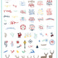 Christmas Express (CjS C-29) Steel Nail Art Stamping Plate 14 x 9 Clear Jelly Stamper 