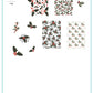 Holly Jolly (CjSC-45) Steel Nail Art Stamping Plate 14 x 9 Clear Jelly Stamper 
