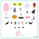 Halloween - Boo (CjSH-06) - Steel Stamping Plate 6x6 Clear Jelly Stamper Plate 