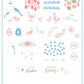 Springtime Easter (CjS H-28) Steel Stamping Plate 14 x 9 Clear Jelly Stamper 