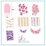 Perfect Prints by Chrissie Pearce (CjSLC-05) - Steel Nail Art Stamping Plate 6x6 Clear Jelly Stamper Plate 