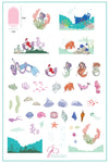 Suzie's Mermaid & Things (CjS LC-48 ) Steel Stamping Plate 14 x 9 Clear Jelly Stamper 