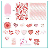 Layers of LoVe (CjS V-04) - Steel Stamping Plate 6x6 Clear Jelly Stamper Plate 