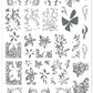 Elegant Swirl (CjS-149) Steel Nail Art Stamping Plate 14 x 9 Clear Jelly Stamper 