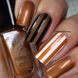 #56 Salted Caramel - Nail Stamping Color (5 Free Formula) Polish Clear Jelly Stamper 