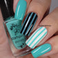 #97 Oceanside - Nail Stamping Color (5 Free Formula) Polish Clear Jelly Stamper 