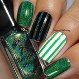 Holo 01 - Emerald Isle - Nail Stamping Color (5 Free Formula) Polish Clear Jelly Stamper 