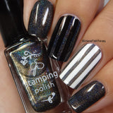 Holo 6 - Meet me at Midnight - Nail Stamping Color (5 Free Formula) Polish Clear Jelly Stamper 