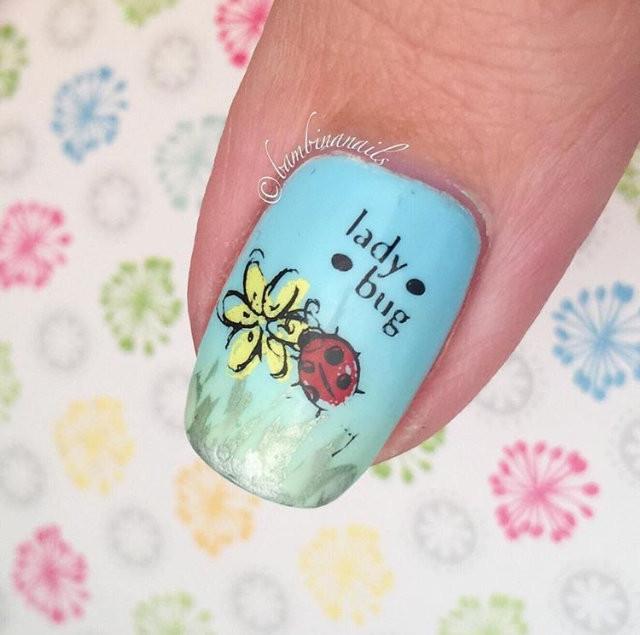 Baby Bugs and Bees (CjS-10) - Steel Nail Art Stamping Plate 6x6 Clear Jelly Stamper 