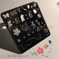Infinite Flower (CjS-04) - Steel Nail Art Stamping Plate 6x6 Clear Jelly Stamper 