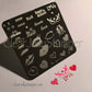 Luscious Lips and Love (CjS V-01) - Steel Stamping Plate 6x6 Clear Jelly Stamper 