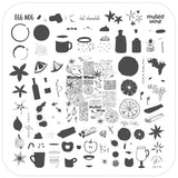 Cozy Bevvys (CjSC-55) Steel Nail Art Stamping Plate