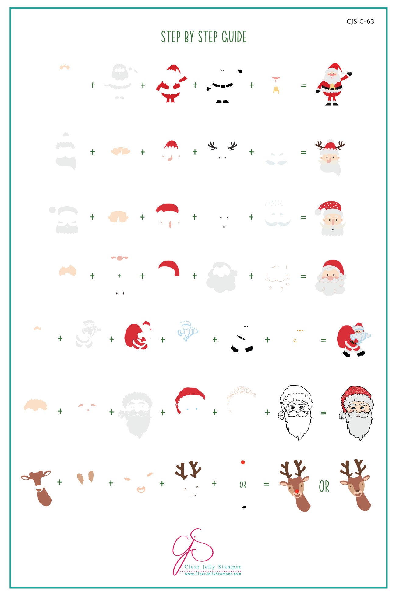 Dear Santa (CjSC-63) Etched Nail Art Stamping Plate