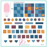 Denim Patchwork (CjS-273) Steel Nail Art Stamping Plate