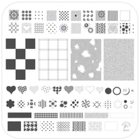 Denim Patchwork (CjS-273) Steel Nail Art Stamping Plate