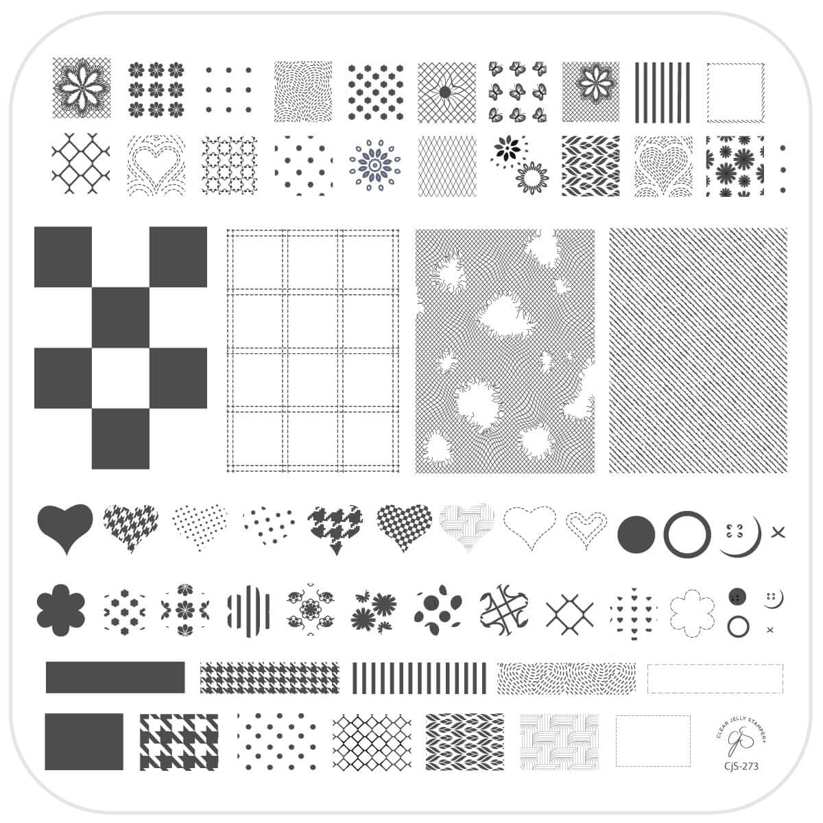 layered-nail-art-stamping-plate-showing-denim-patchwork-designs-patchwork-hearts-and-buttons