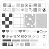 Denim Patchwork (CjS-273) Steel Nail Art Stamping Plate
