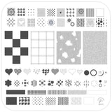 Denim Patchwork (CjS-273) Steel Nail Art Stamping Plate