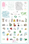 Explore the World (CjS-291) Steel Nail Art Stamping Plate
