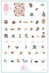 Fall in the Forest (CjS-272) Steel Nail Art Stamping Plate
