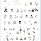 Festive & Flirty (CjS C-35) Steel Nail Art Stamping Plate 14 x 9 Clear Jelly Stamper 