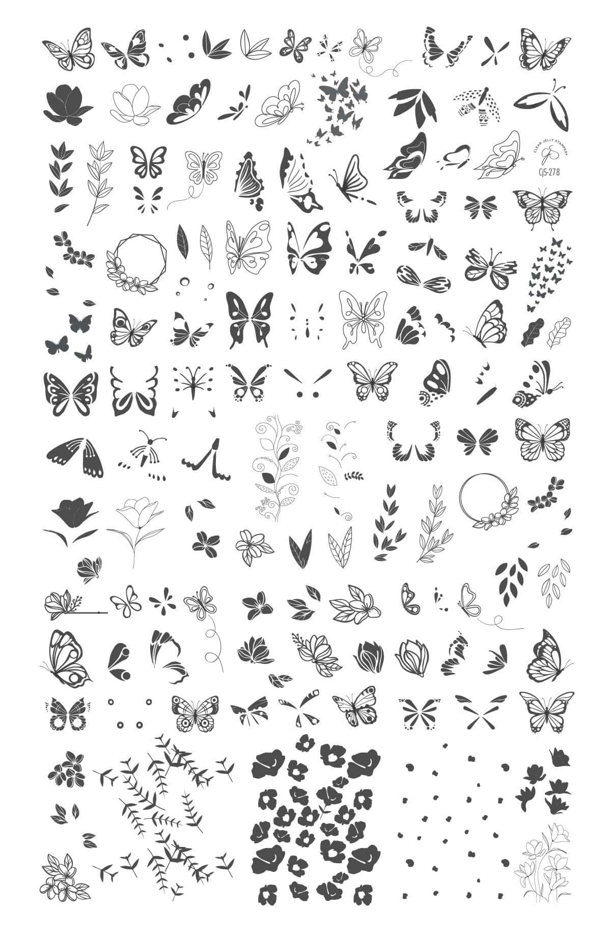 layered-nail-art-stamping-plate-showing-designs-of-butterflies-flowers-and-floral-wreaths