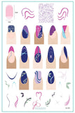 French Mani - Three (CjS-289) Steel Nail Art Stamping Plate