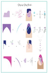 French Mani - Four (CjS-290) Steel Nail Art Stamping Plate