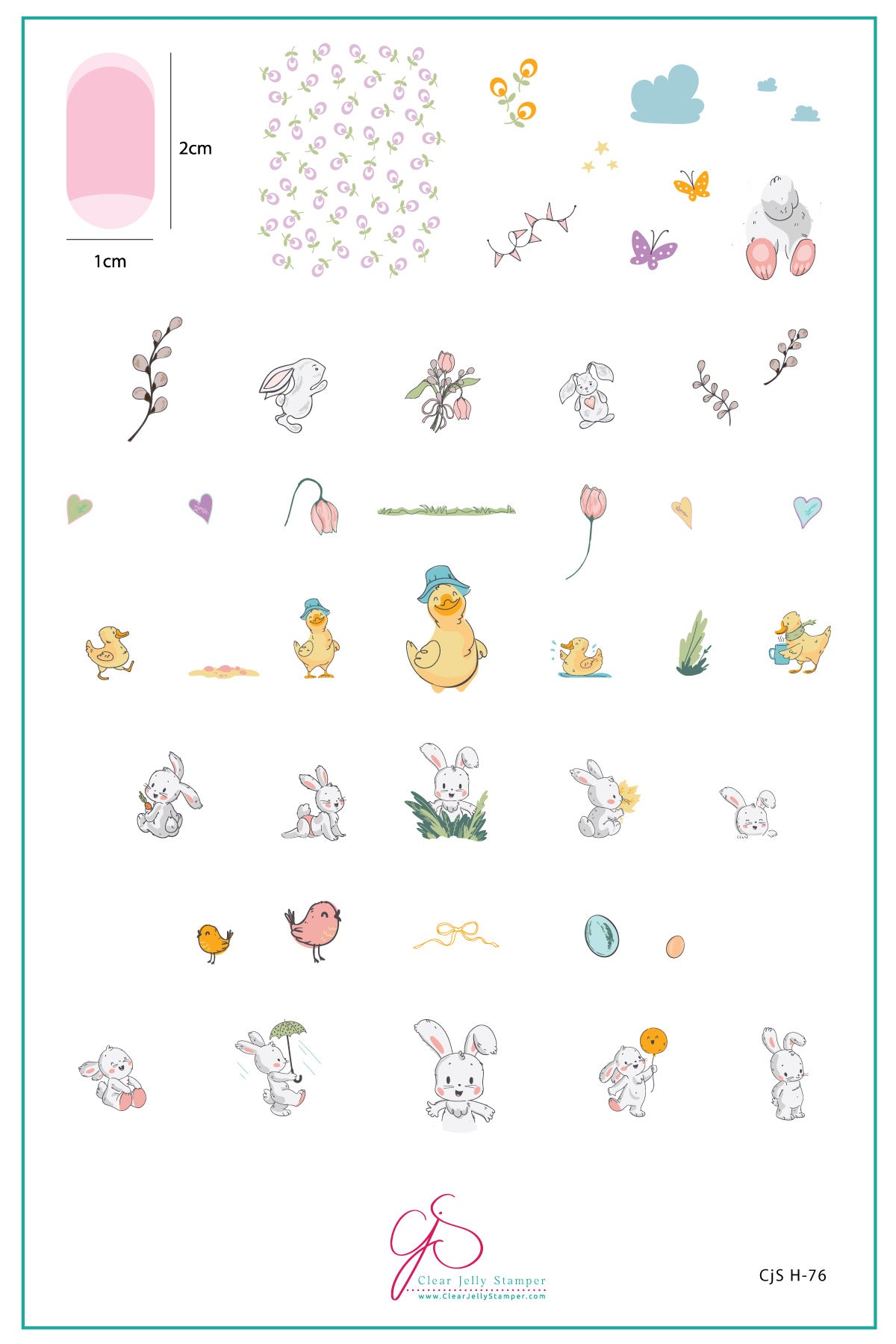 Fuzzy Easter (CjSH-76) Steel Nail Art Stamping Plate