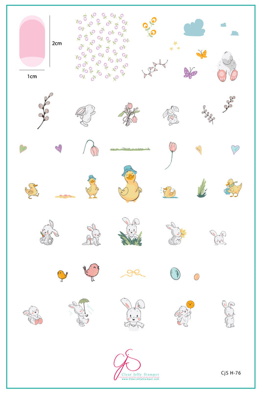 Fuzzy Easter (CjSH-76) Steel Nail Art Stamping Plate